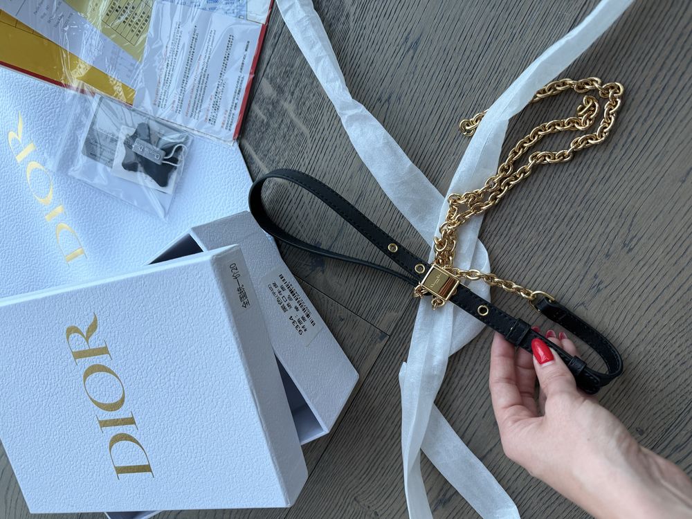 Dior естествена кожа черна чанта
