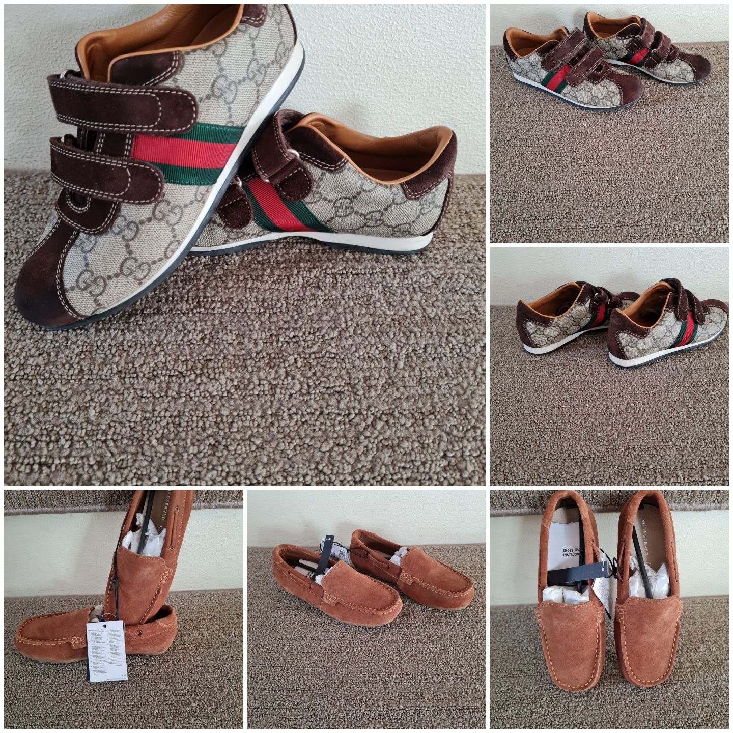 Pantofi băieți din piele Gucci/Reserved/Adidas/Converse/Next