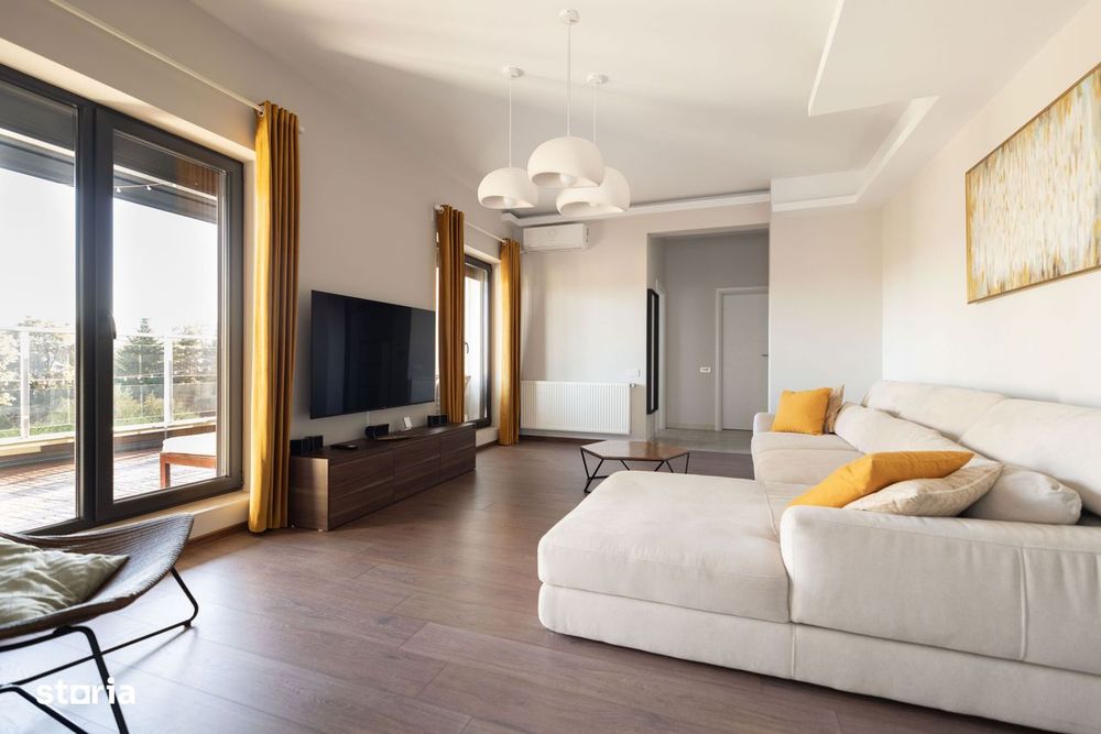 Apt 2 camere, 122.5 mpc, 2 terase, priveliște panoramică Sector 1