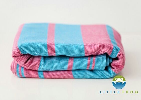 Sling reglabil cu inele 100% bumbac Little Frog Milky Charoit mărimea