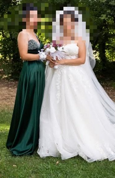 Зелена Официална рокля 38 размер