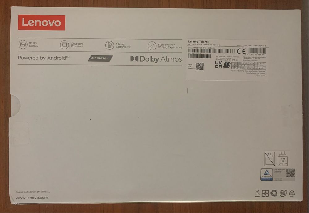 Lenovo Tab M11 + Lenovo Stylus Pen + Husa Piele Eco