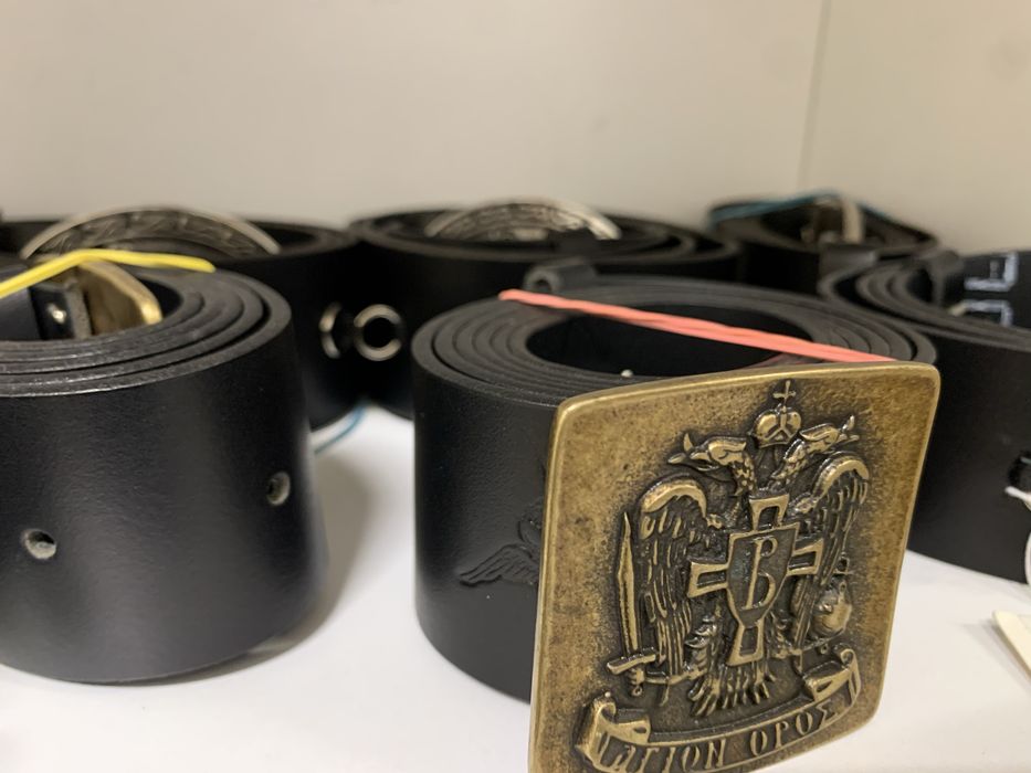 Curea + catarma   din Piele Calugareasca din Muntele Athos / Grecia