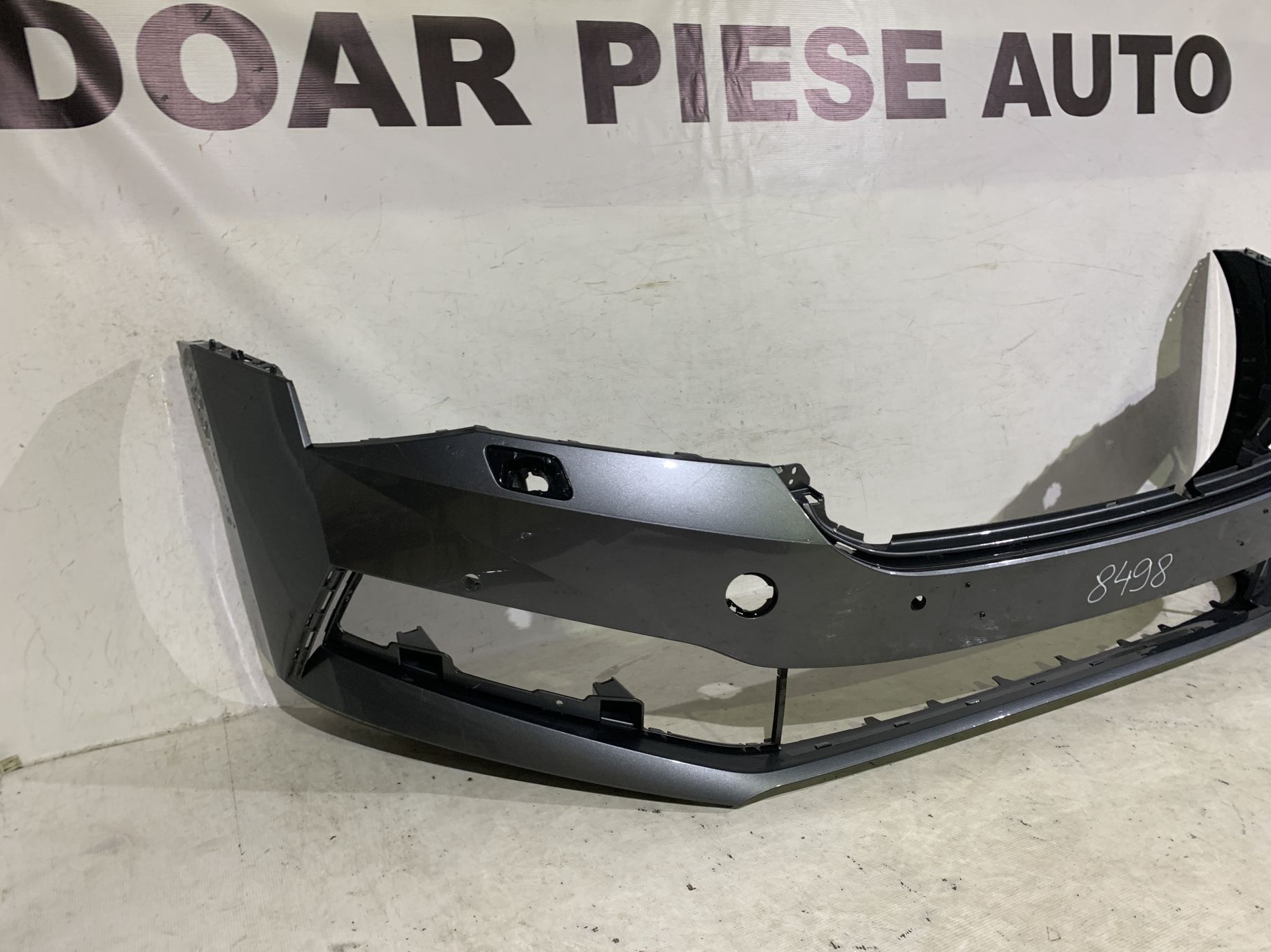 Bara fata Skoda Superb 3, facelift, 2019, 2020, 2021, 2022, 2023, cod origine OE 3V0807221M, cu gauri pentru spalatori faruri si senzori de parcare (4).