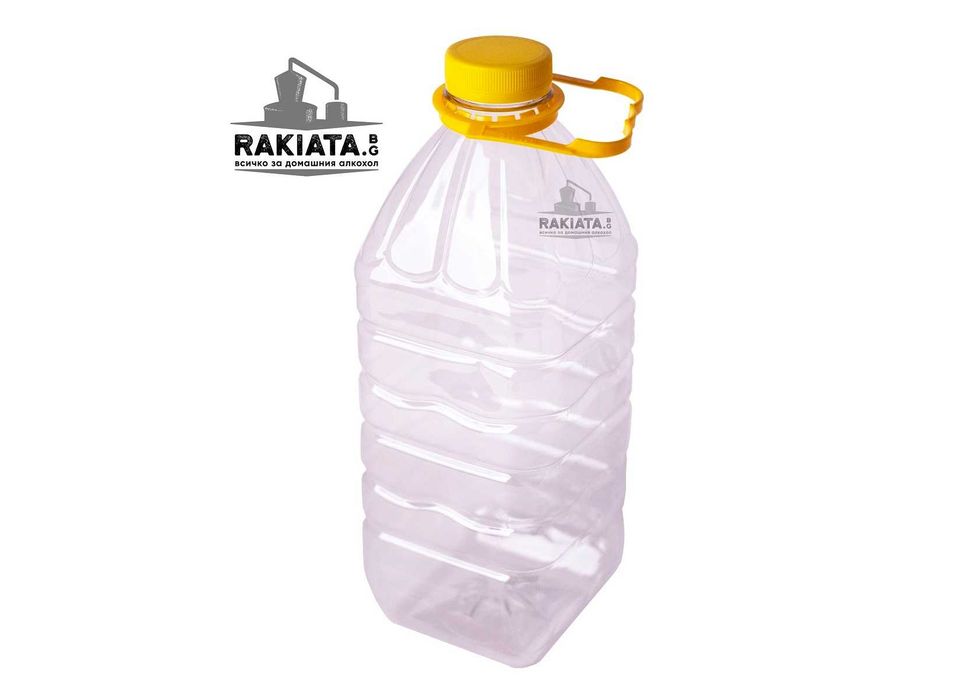 Бутилка пластмасова 5л с капачка и дръжка, PET бутилки, Туба 23204138