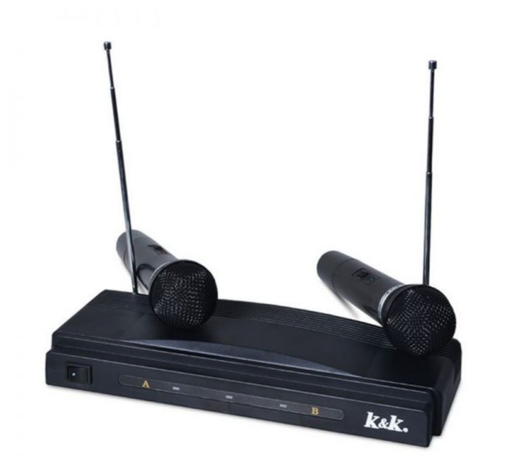 Set 2 microfoane wireless K&K AT 306 emisie FM