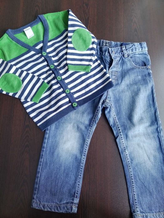 Детски комплект Дънки и жилетка