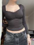 top negru mulat y2k