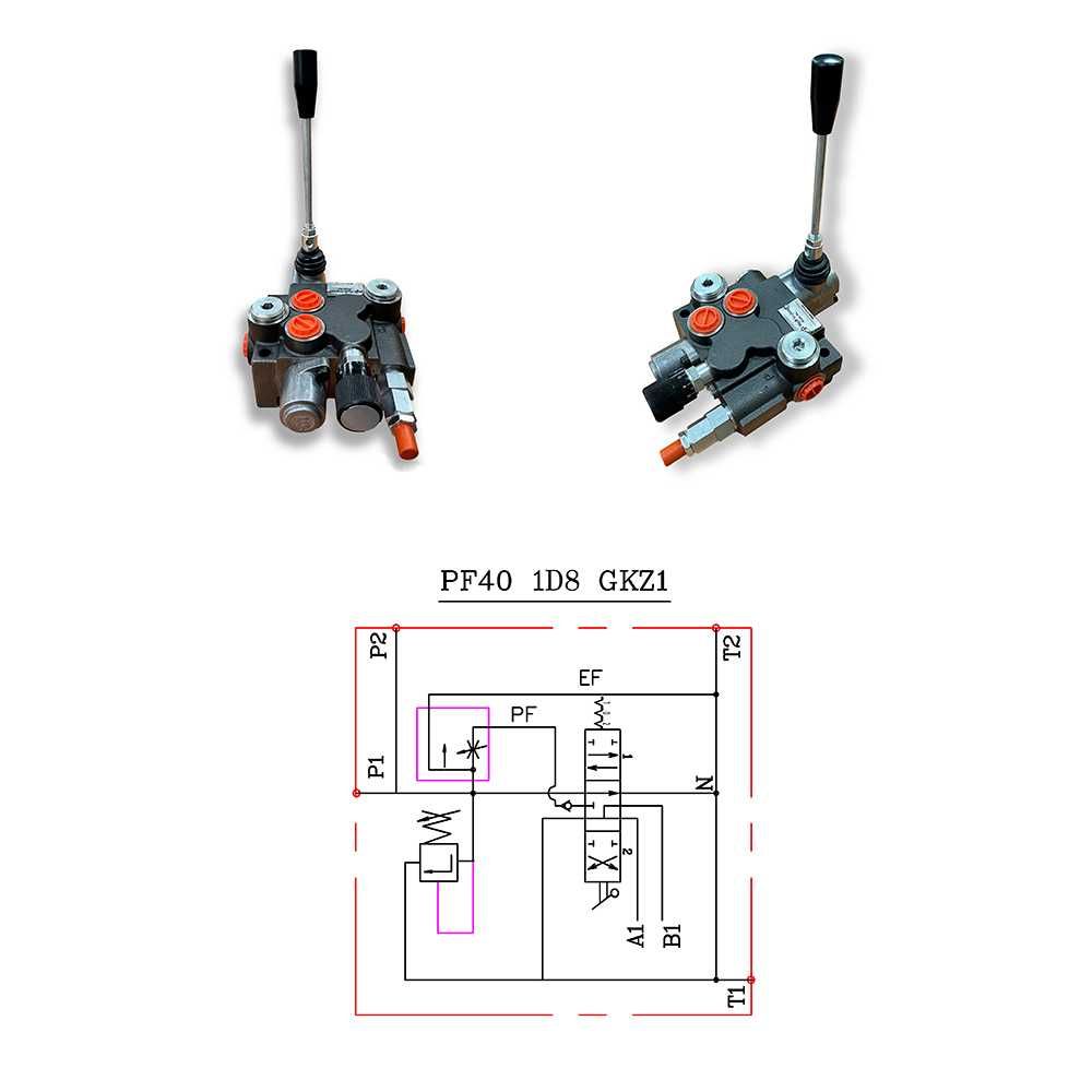 Гидрораспределитель с регулятором расхода PF40-A1, PF40-A8, PF40-D8