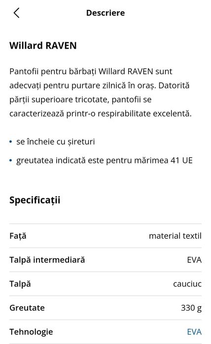 Pantofi sport Willard Raven noi nouti