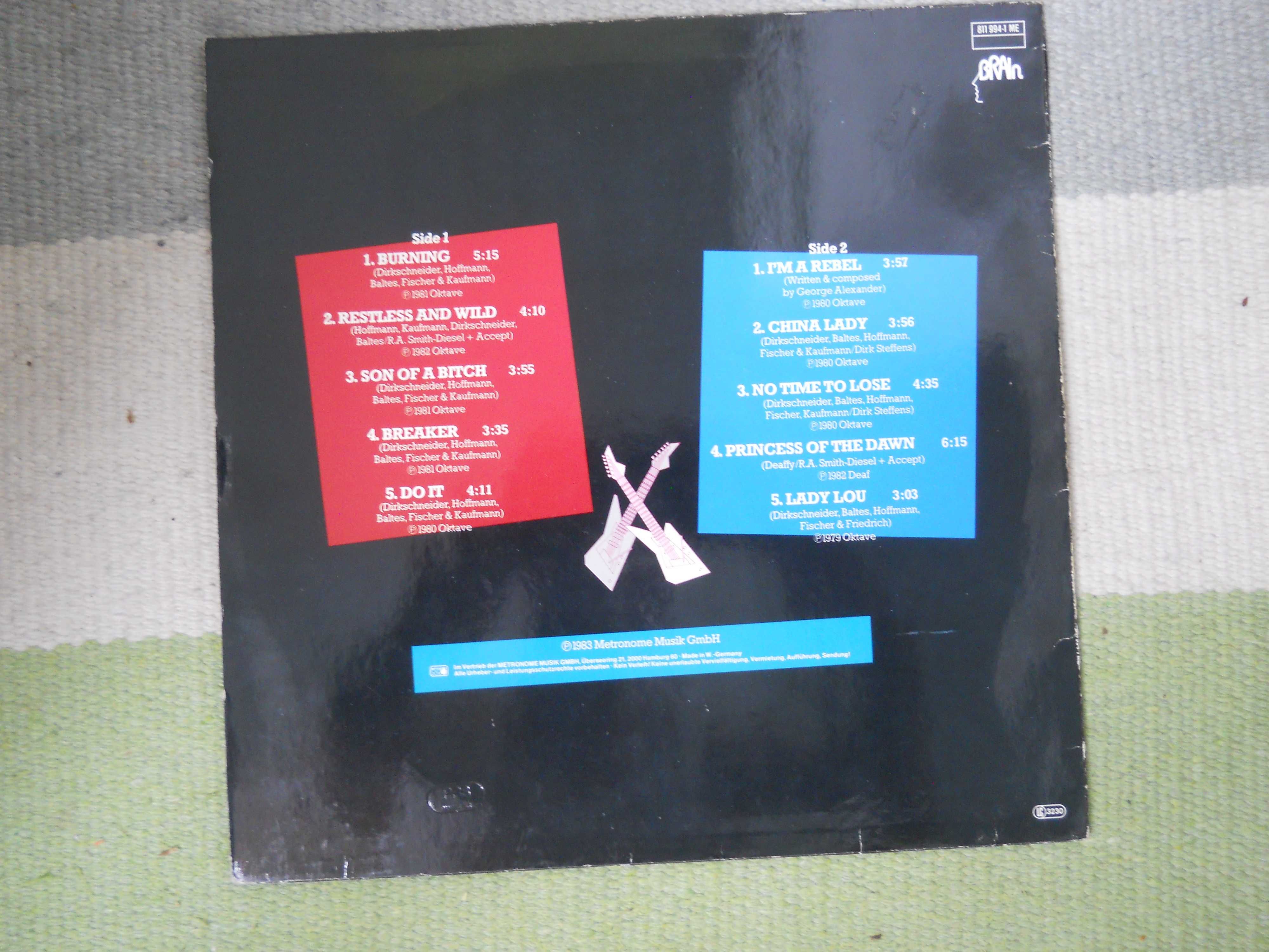Disc vinil "Accept"Best of Accept",stereo,Germania 1983 BRAIN811 994-1