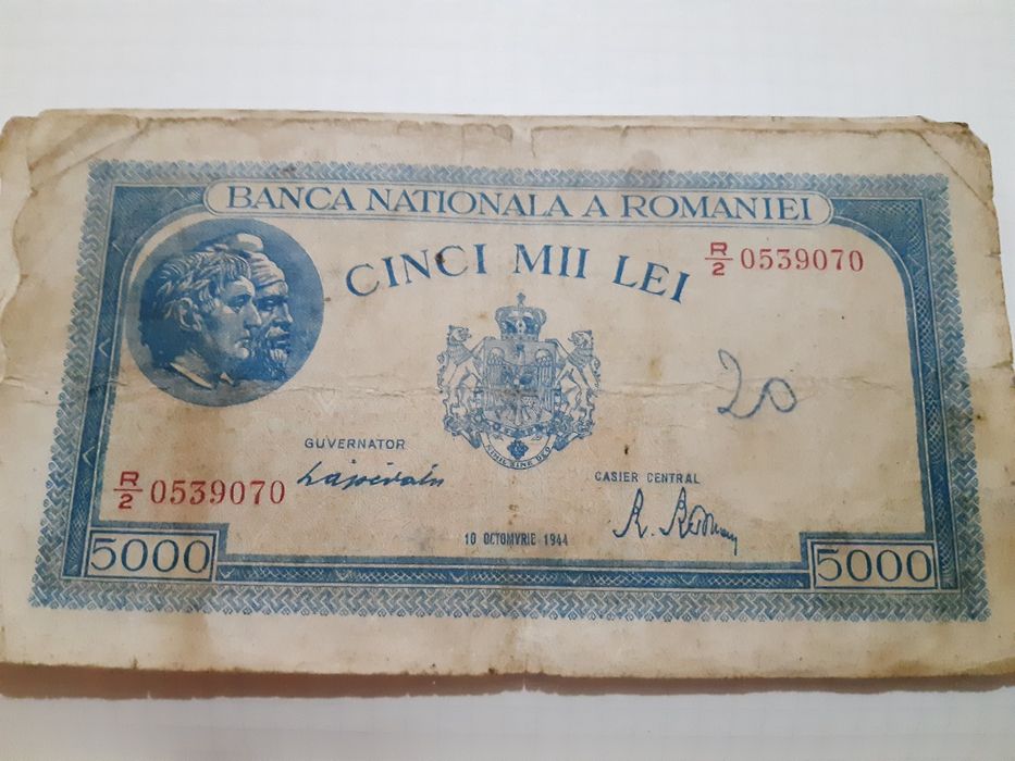 Bancnota de 5000 lei din 1944!