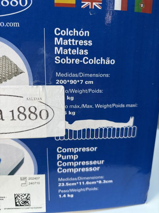 Saltea antiescare tip fagure/topper saltea, compresor și kit reparatie