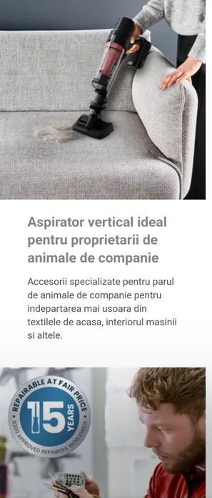 Aspirator vertical fara fir Rowenta X-Pert 7.60 animal, 140W