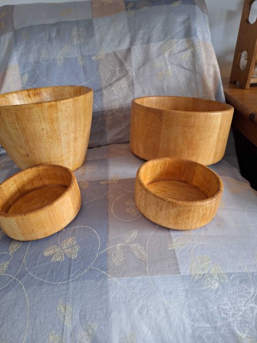 дървени купи - 4 броя