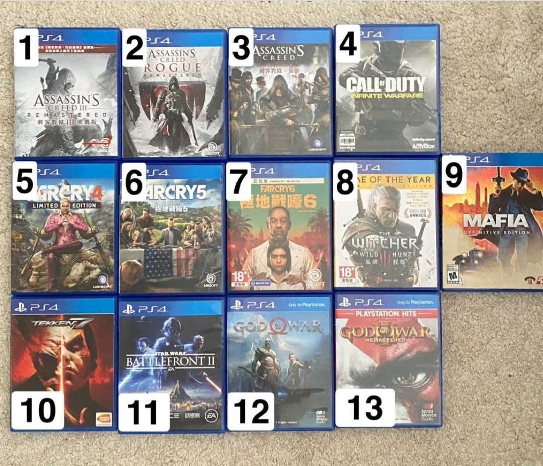 PS4 PlayStation игри Call of duty MK Tekken Far cry