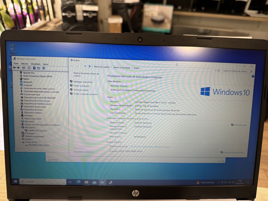 Laptop HP 250 G9, Intel Core i3-1215U, 8GB/256GB SSD!!!