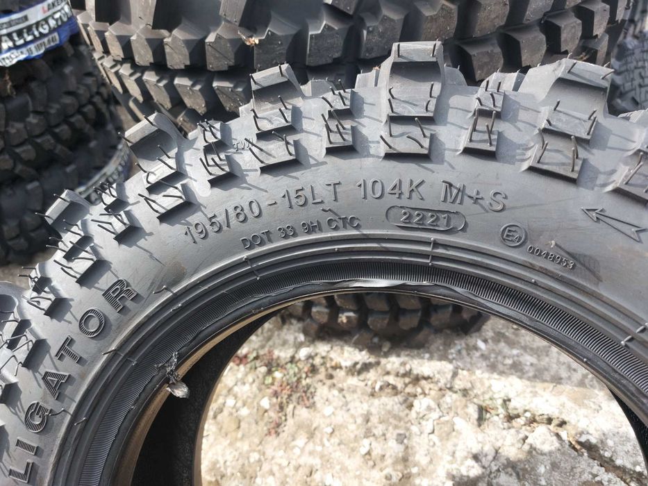 4бр.НОВИ гуми за кал ALLIGATOR 195/80/15 DOT2221-ЦЕНАТА Е ЗА БРОЙ