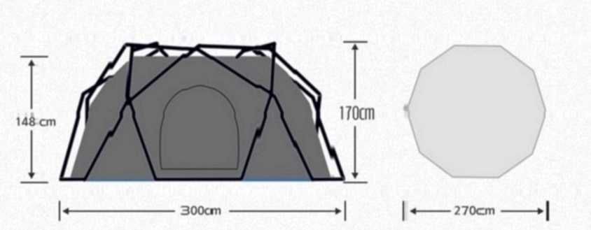 Палатка надувная КАРАКУРТ тент для кемпинга пикника охоты на рыбалку