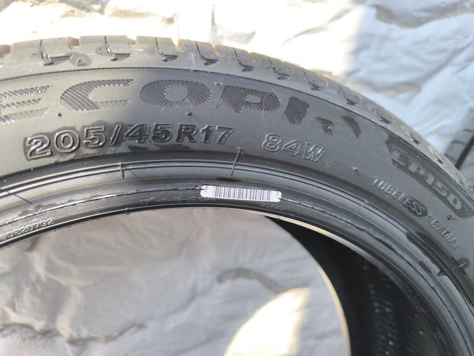 Set anvelope vara Bridgestone Ecopia 205 45 R17 84W  rulate 500 km