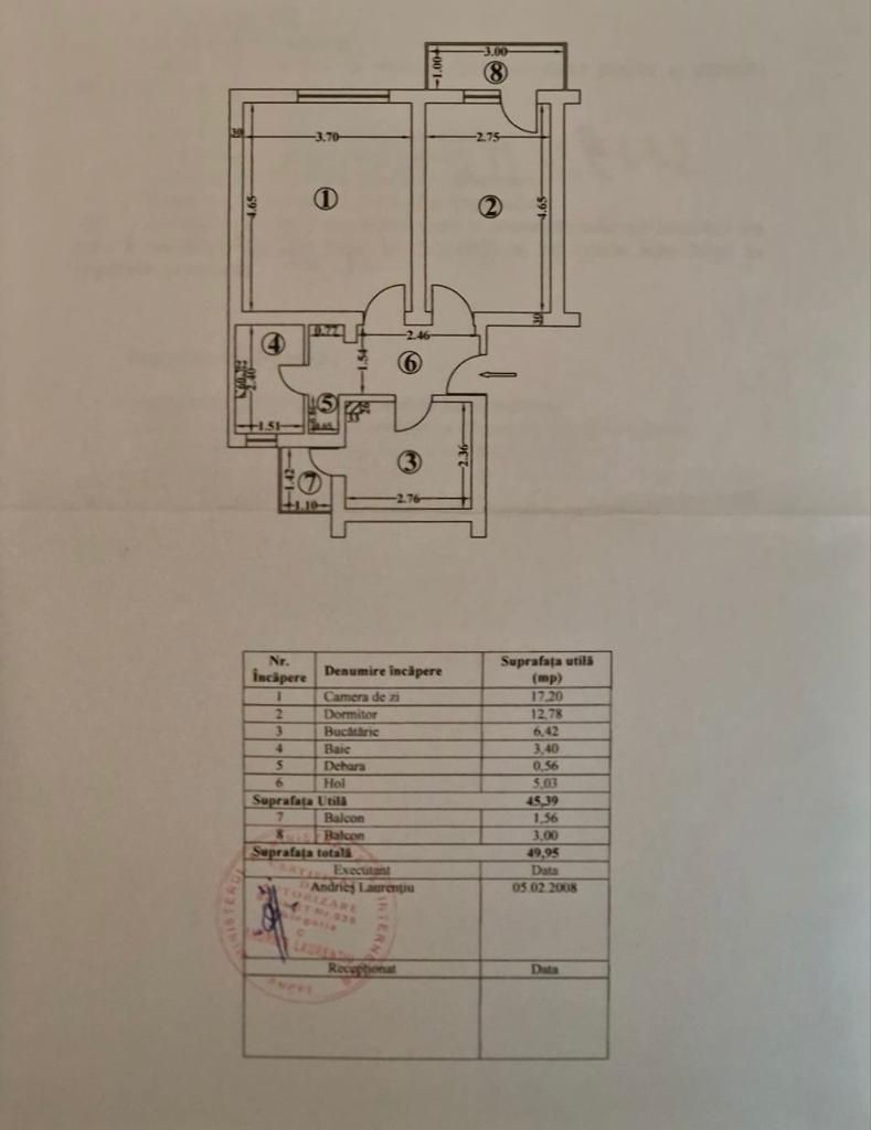 Vand apartament 2 camere decomandat ultracentral