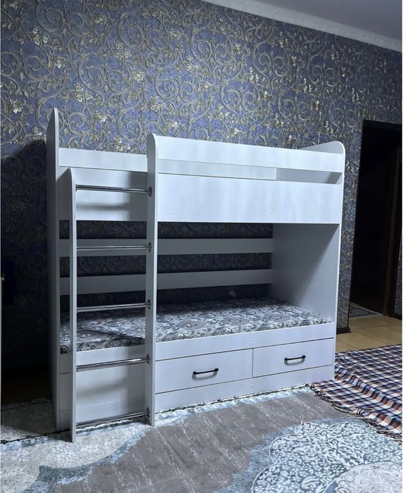 Кровать двухъярустная , матрас Аскона