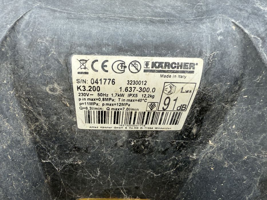 * KARCHER K 3.200 оригинал Италия (нужно заменить шланг)
