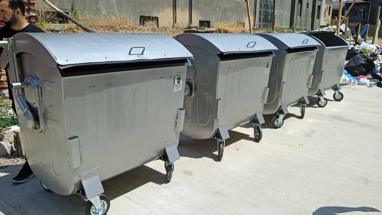 Оцинкованный металичиский мусор бак от 37л до 1100л