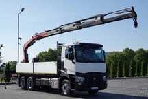 Renault C 380 / 6X4 / TRANSMISIE 6,4 M / + HDS FASSI F175A / CAPACITATE MAX DE RIDARE 7.535 KG / PRELUNGIE 12,3 M / ROTATOR / RADIO COMANDĂ / PNEURI 100% / IMPORTAT