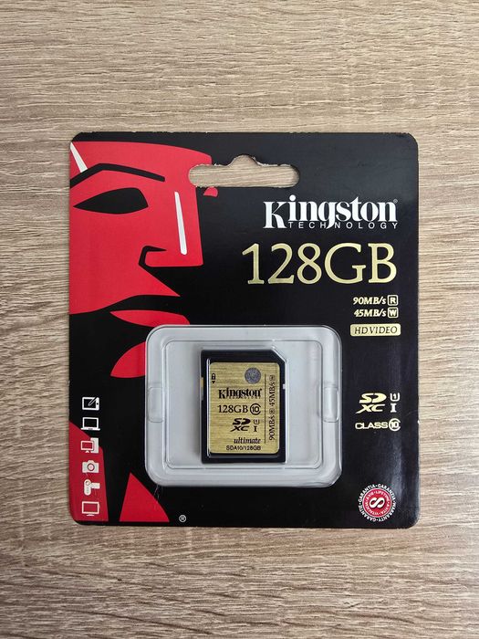 Оригинальная. Новая карта памяти Kingston Professional 128 ГБ Class 10