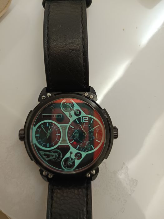 Ceasuri POLICE două culori maro și roșu