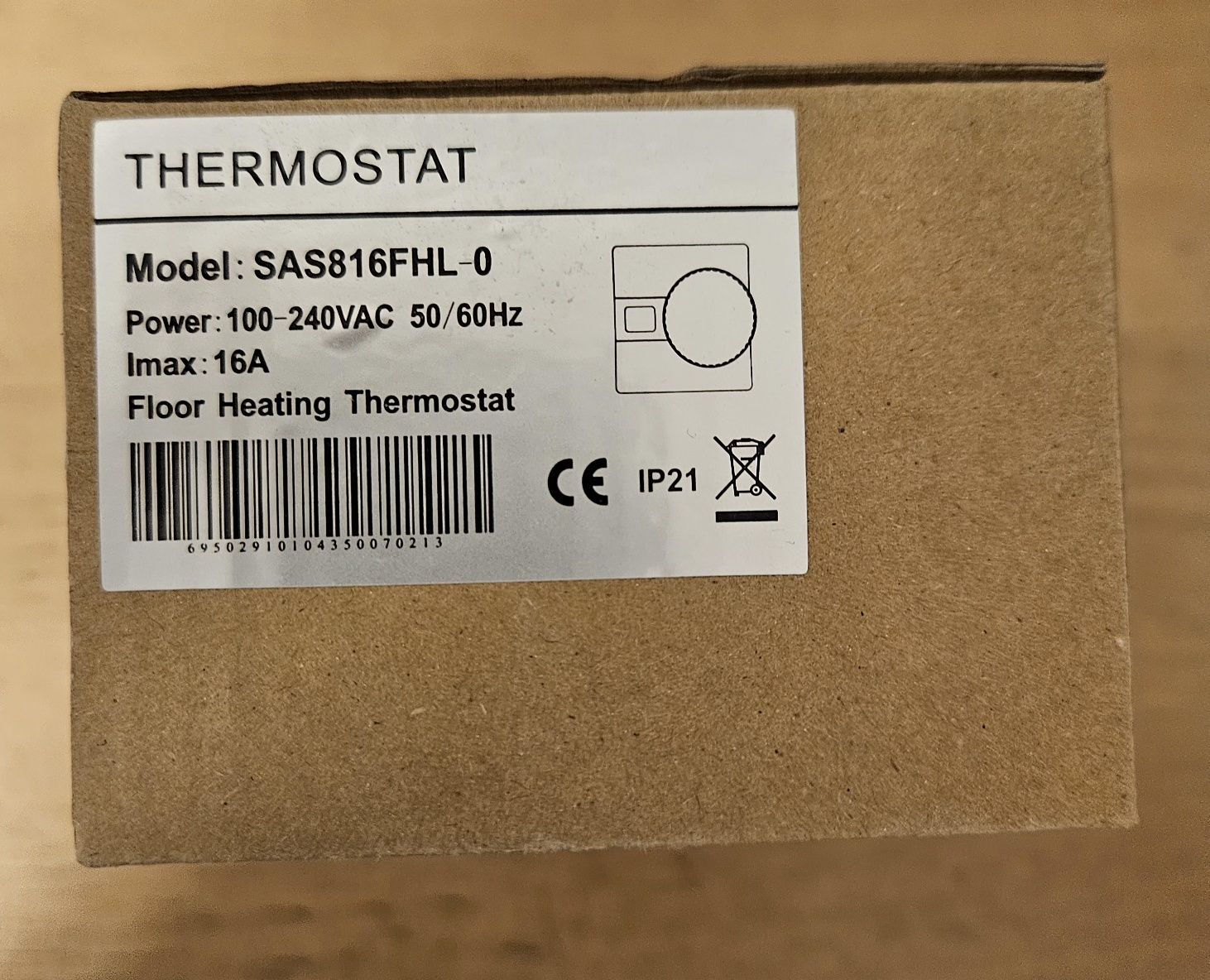 Termostat încălzire în pardoseală sas816fhl-0