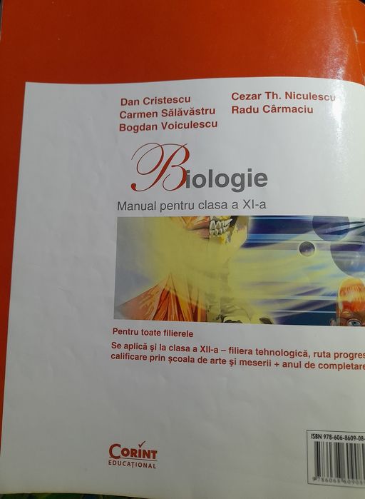 Vând Manual Biologie clasa XI- editura Corint