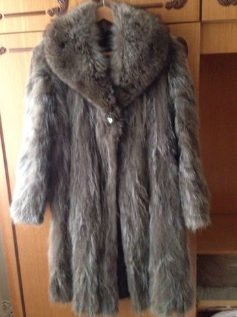 Дамско кожено палто от Енот -миеща мечка