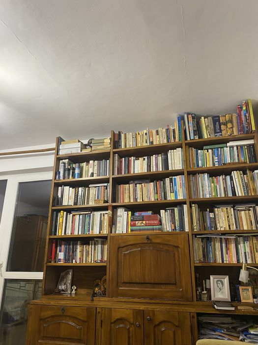 Biblioteca din lemn masiv… plus un raft de lemn