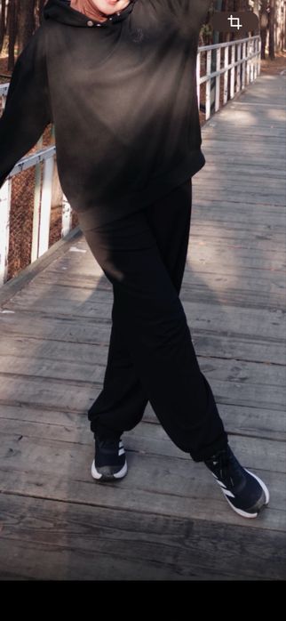 черная двойка на флисе с худи