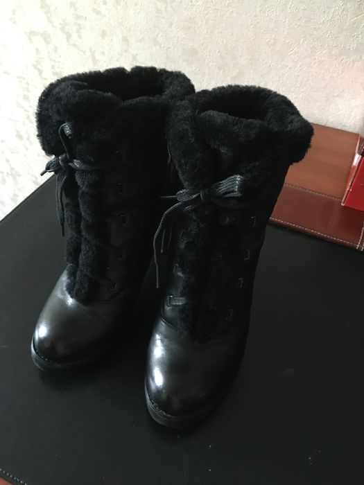 Кожаные ботильоны