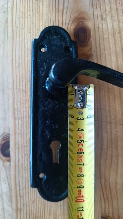 set manere usi retro fier forjat, negru