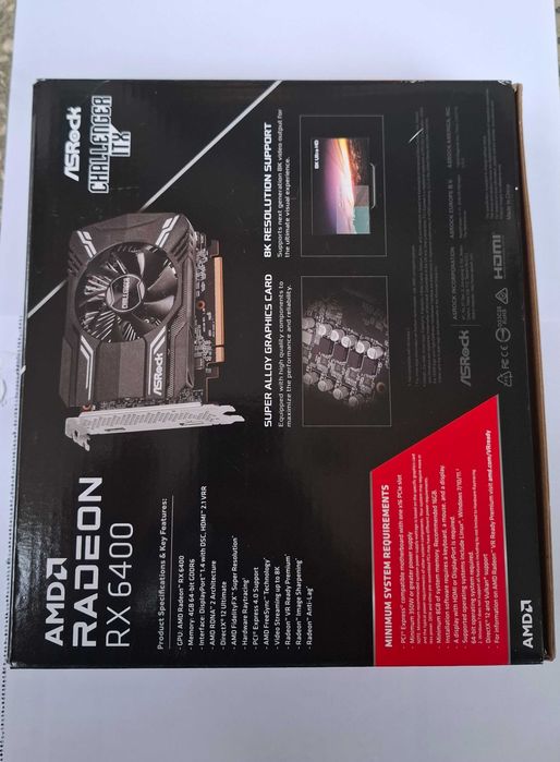 Видеокарта Asrock - Radeon RX6400 Challenger ITX 4GB GDDR6