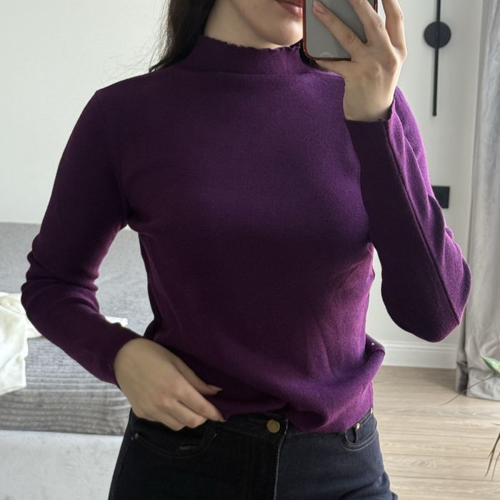 Фиолетовый лонгслив, мягкий