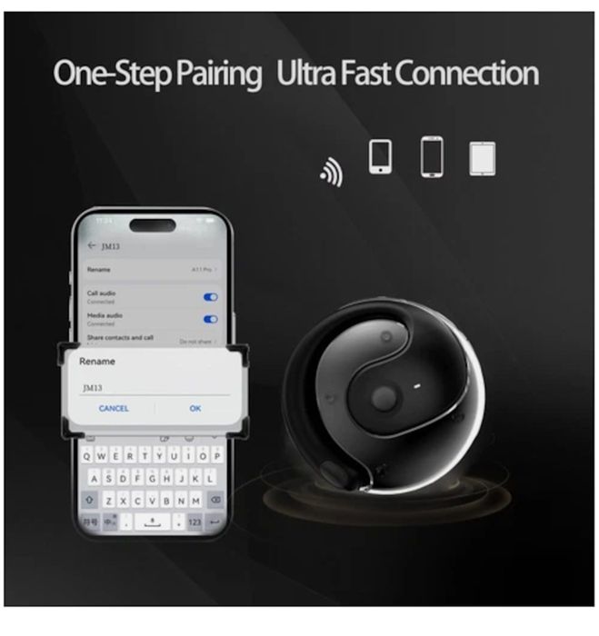 Casti sport stereo OWS T2 True Wireless