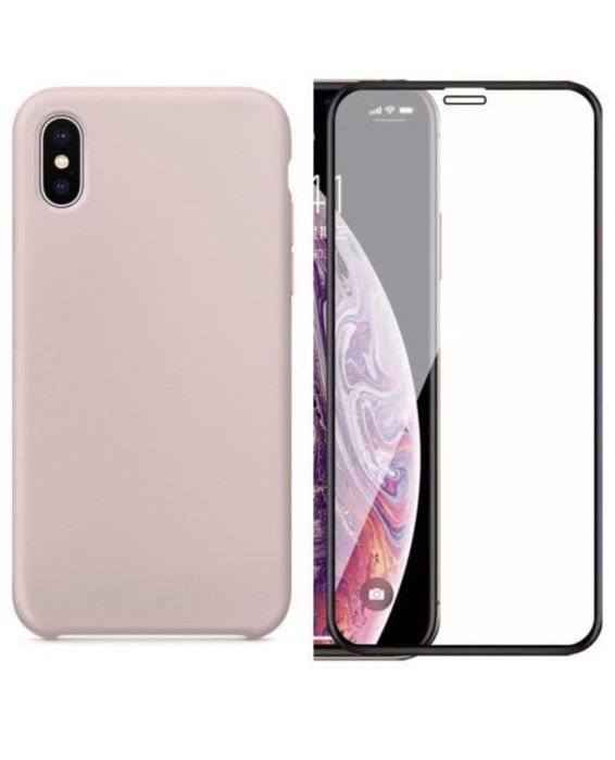 Husa Silicon X Level si Folie Sticla Curved 21D Iphone X XS XR XS MAX