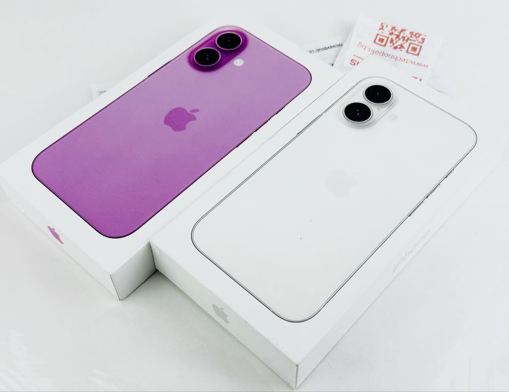 НОВ! Apple iPhone 16 128GB White / Pink 2г. Гаранция!