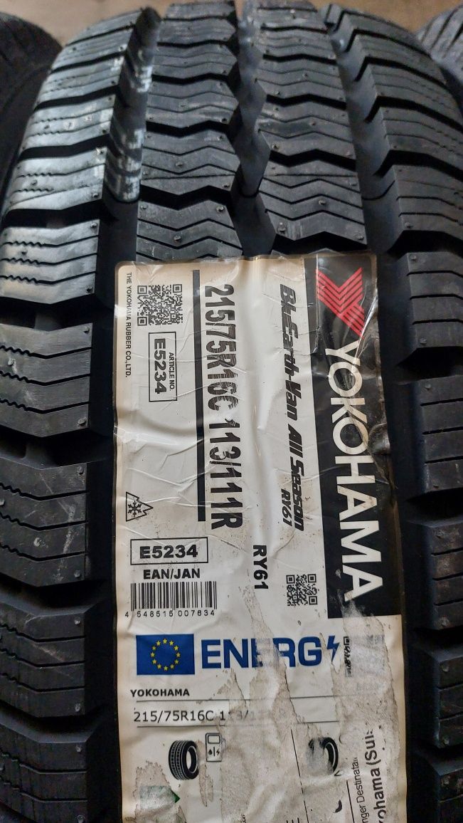 Нови Всесезонни гуми за Бус 215/75/16 C Yokohama BluEarth Van 4 броя