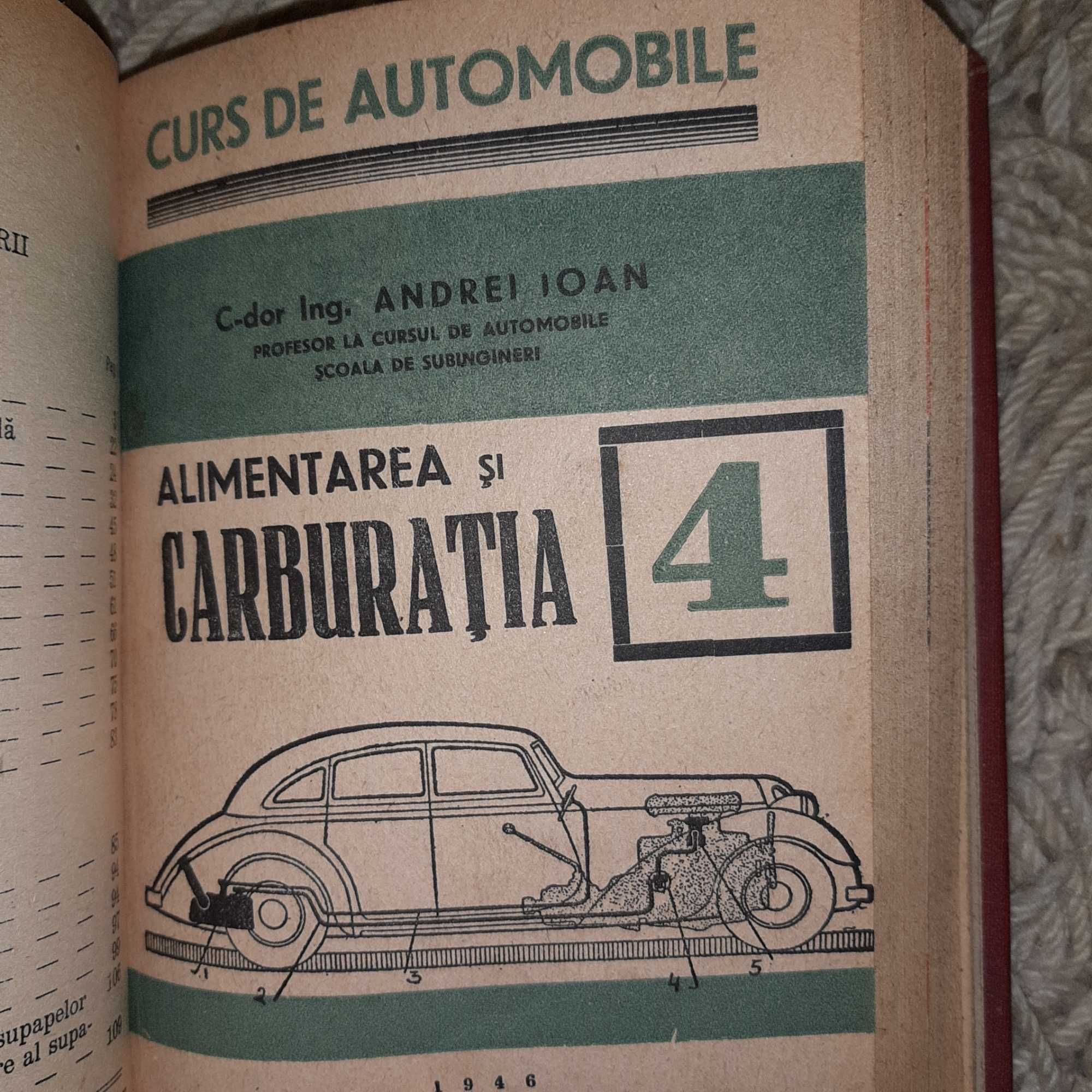 Curs de automobile 1946 autor Comandor Inginer Andrei Ioan