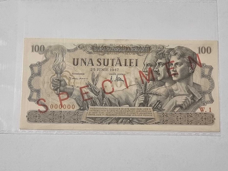 SPECIMEN! Colectie 8 bancnote romanesti vechi FOARTE RARE SPECIMEN UNC