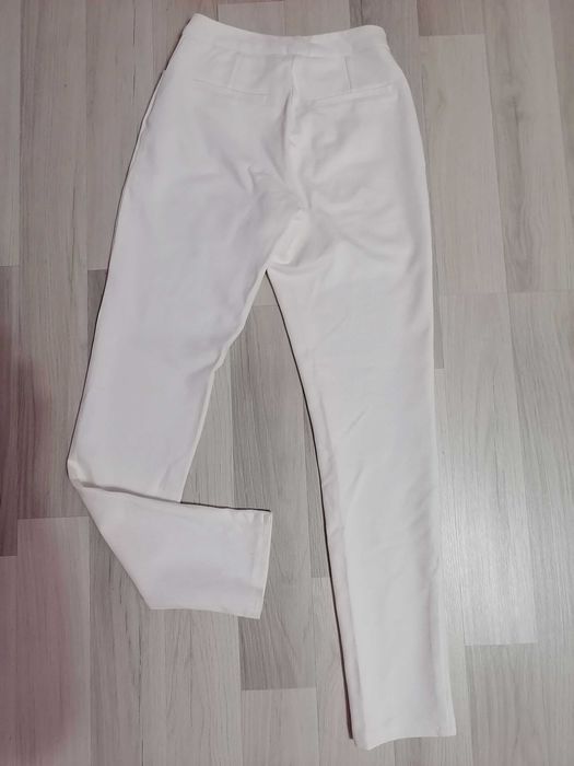 Pantalon elegant alb