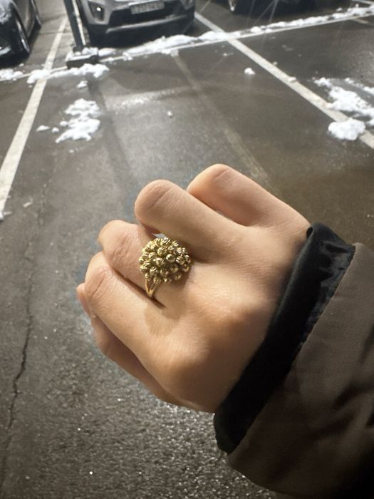 Кольцо желтое итальянское золото 3,025 грамм