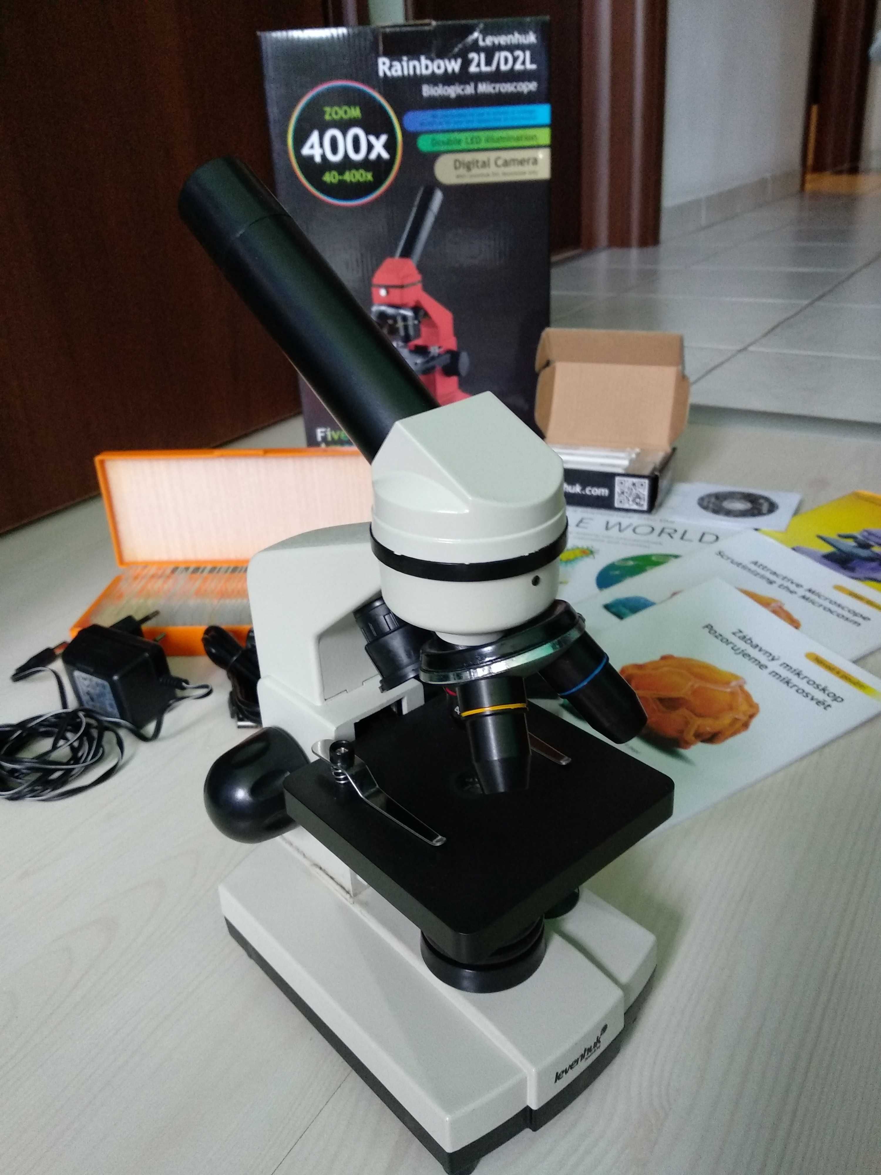 Microscop Levenhuk D2L + Lamele mostre