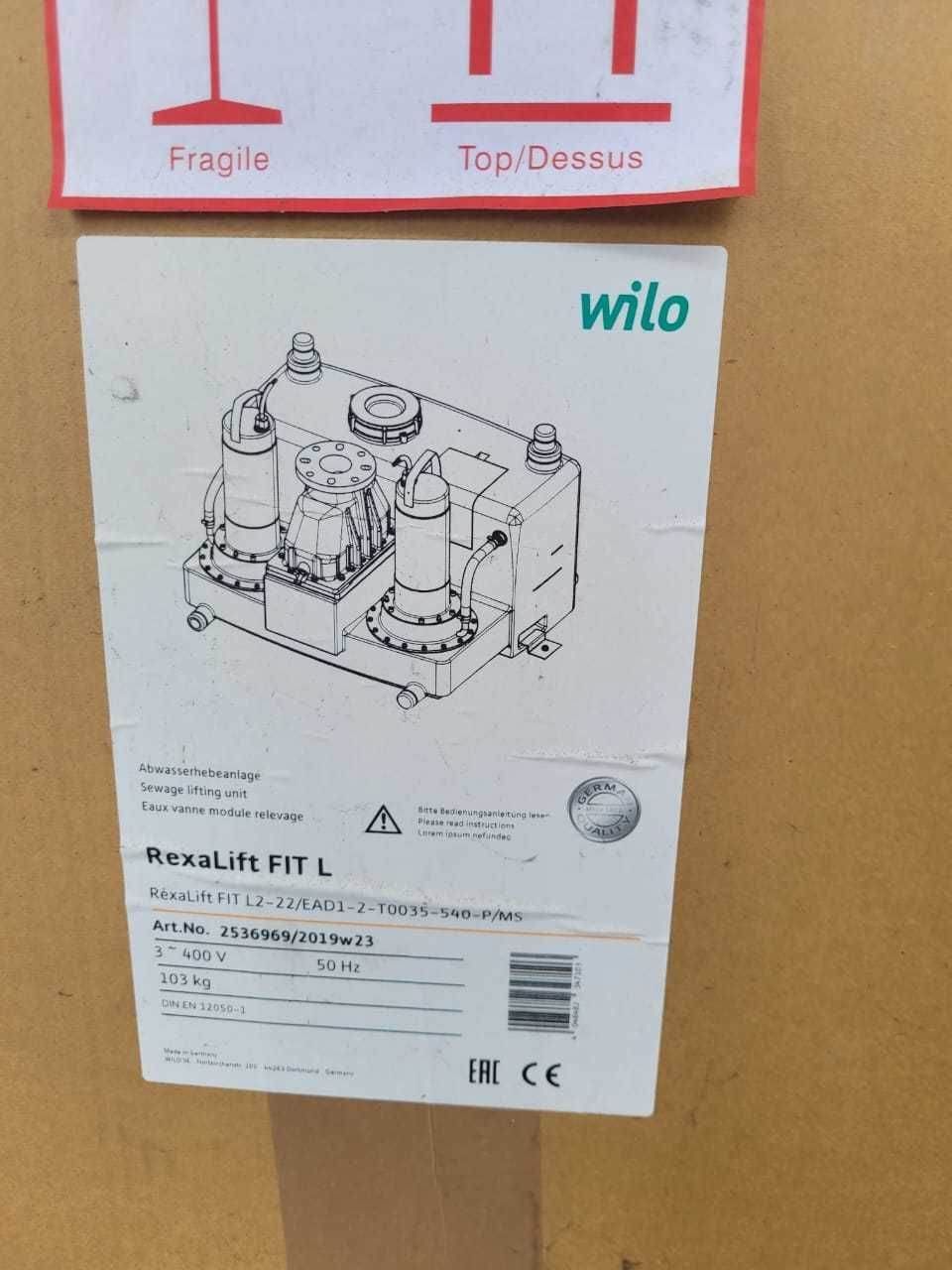Напорная установка для отвода сточных вод Wilo RexaLift FIT L 2-22